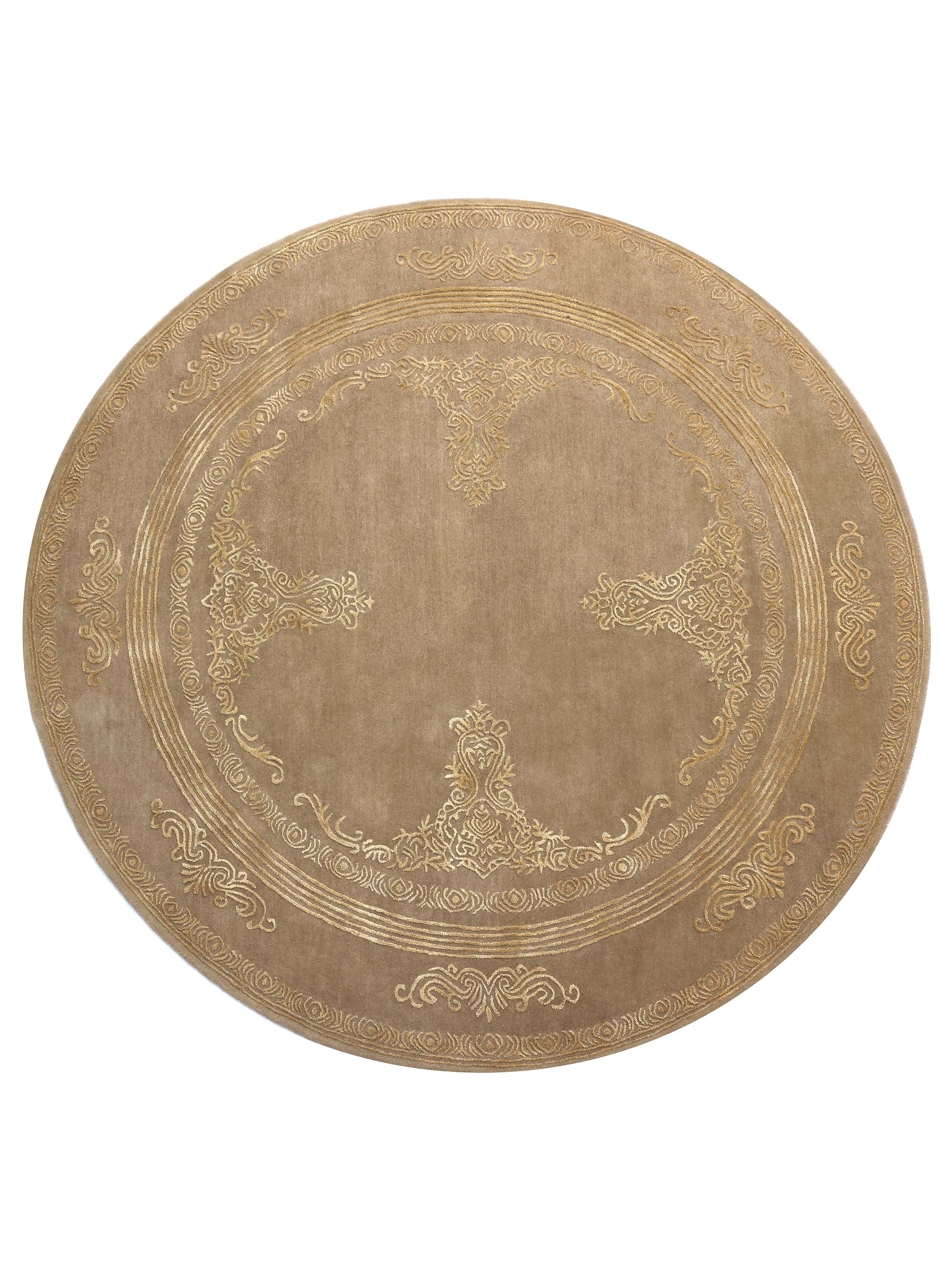 KESENIAN | 8' FT ROUND | TRADITIONAL RUGS | BEIGE COLOR