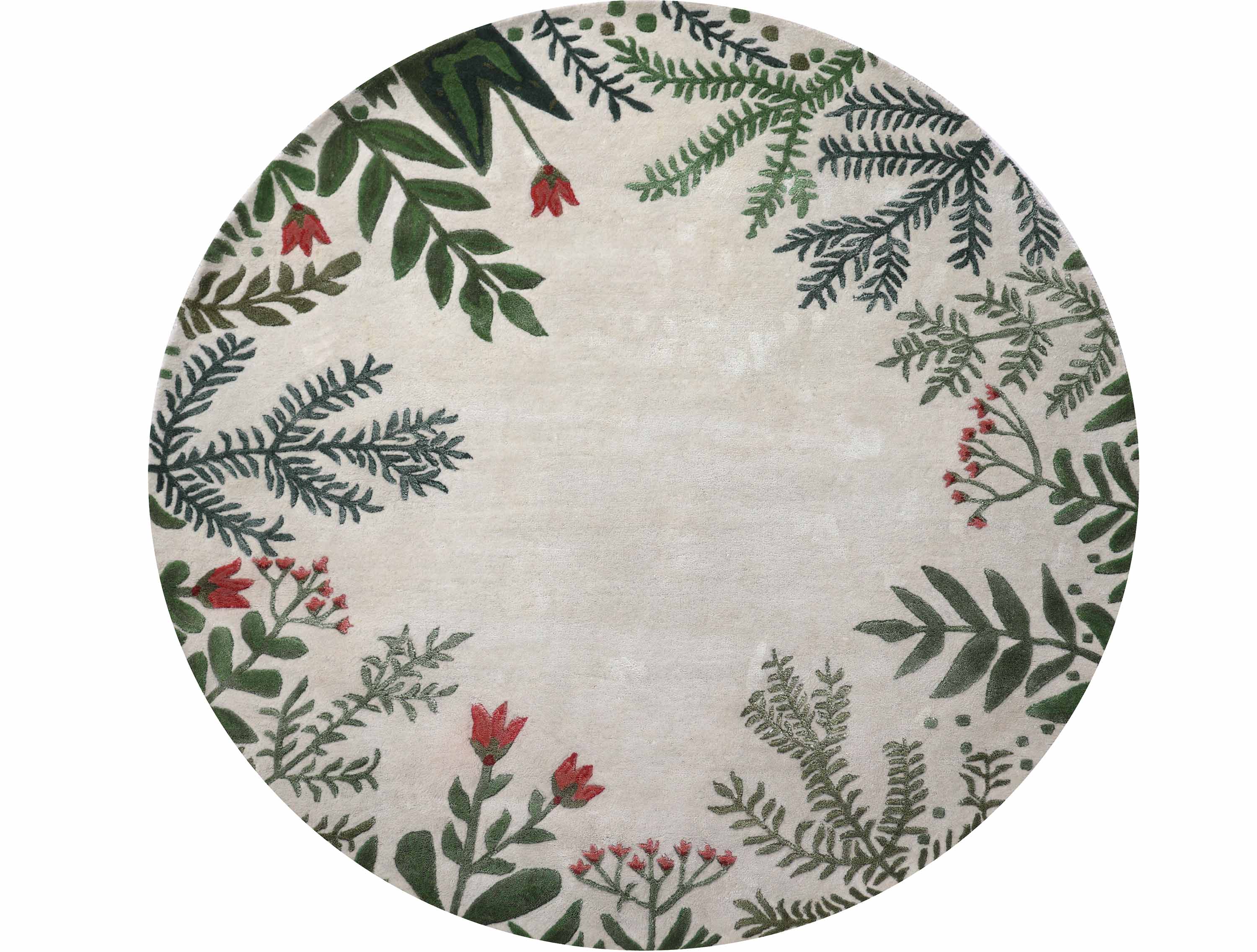 BOTANICAL | 5' FT ROUND | MODERN RUGS | MULTI COLOR