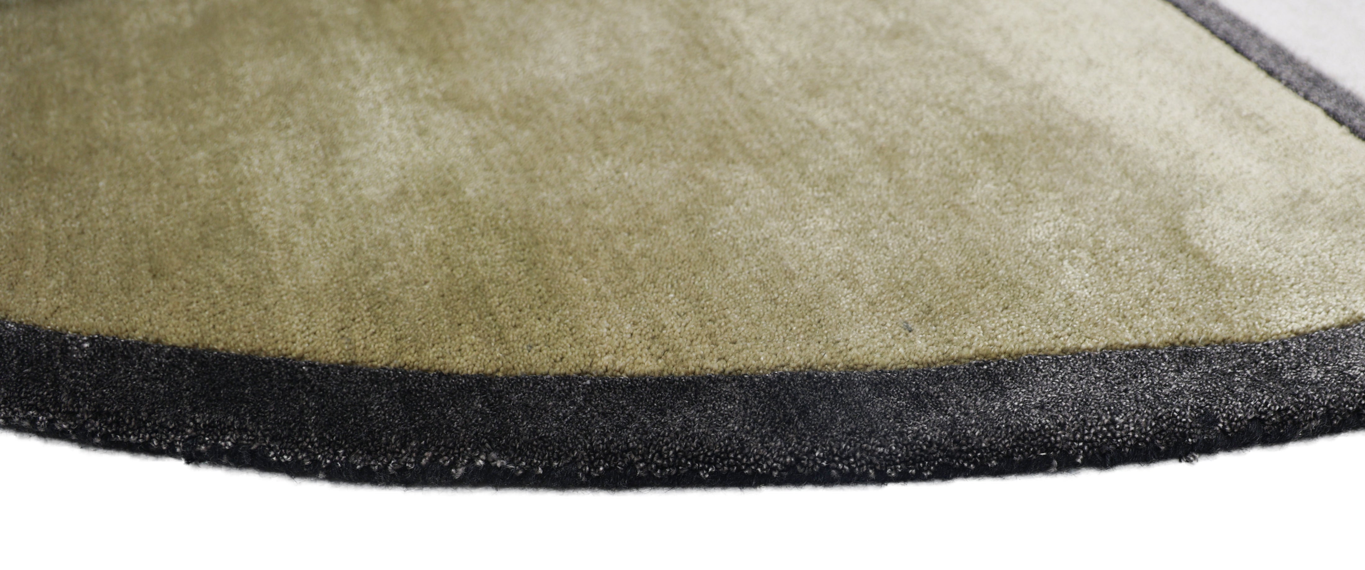 PIEBALD | 6' x 5'6" FT | MODERN RUGS | OLIVE GREEN - BEIGE COLOR