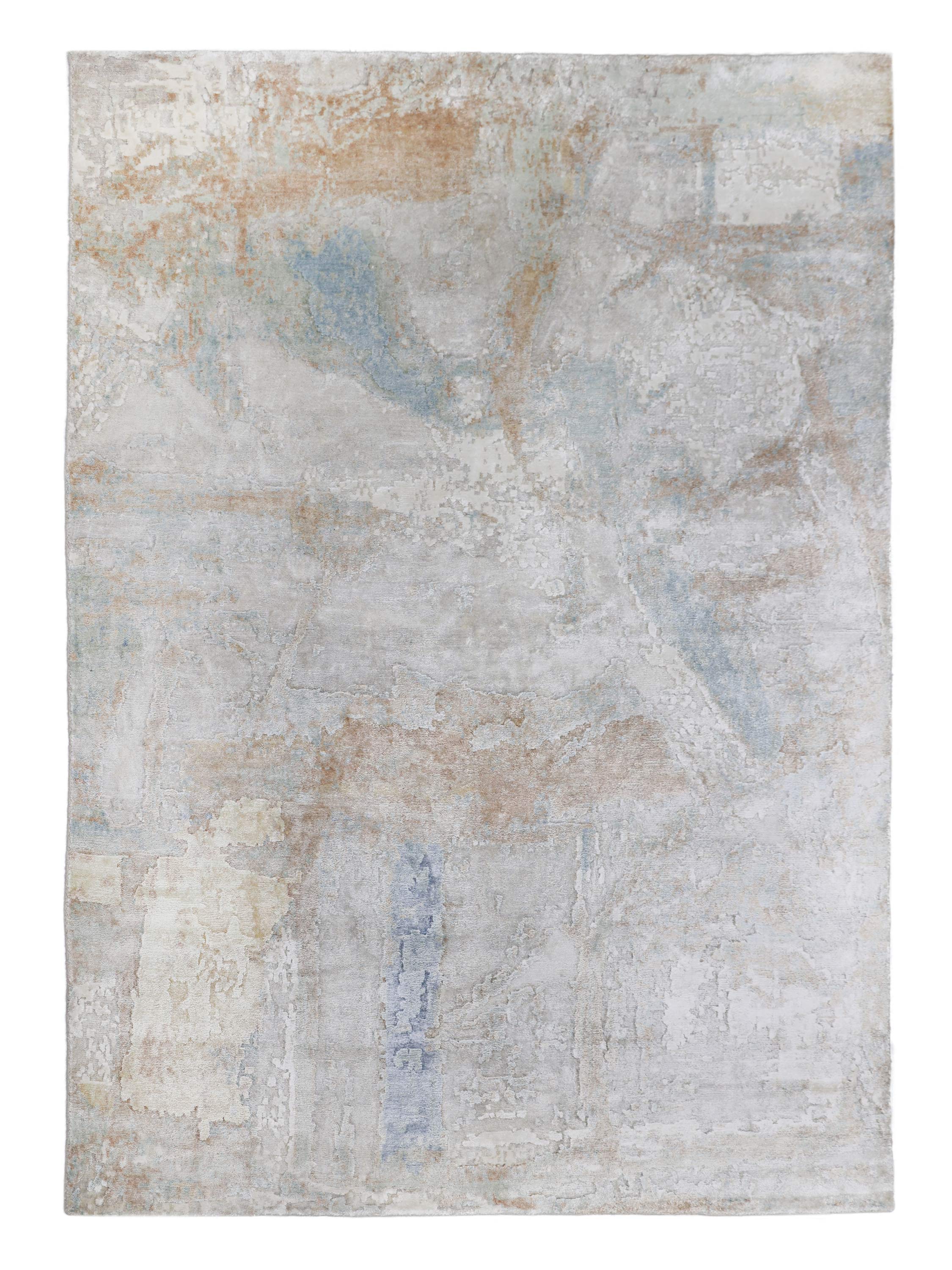 SAGAMORE | 5.6' x 8' FT | MODERN RUGS | IVORY-BLUE COLOR