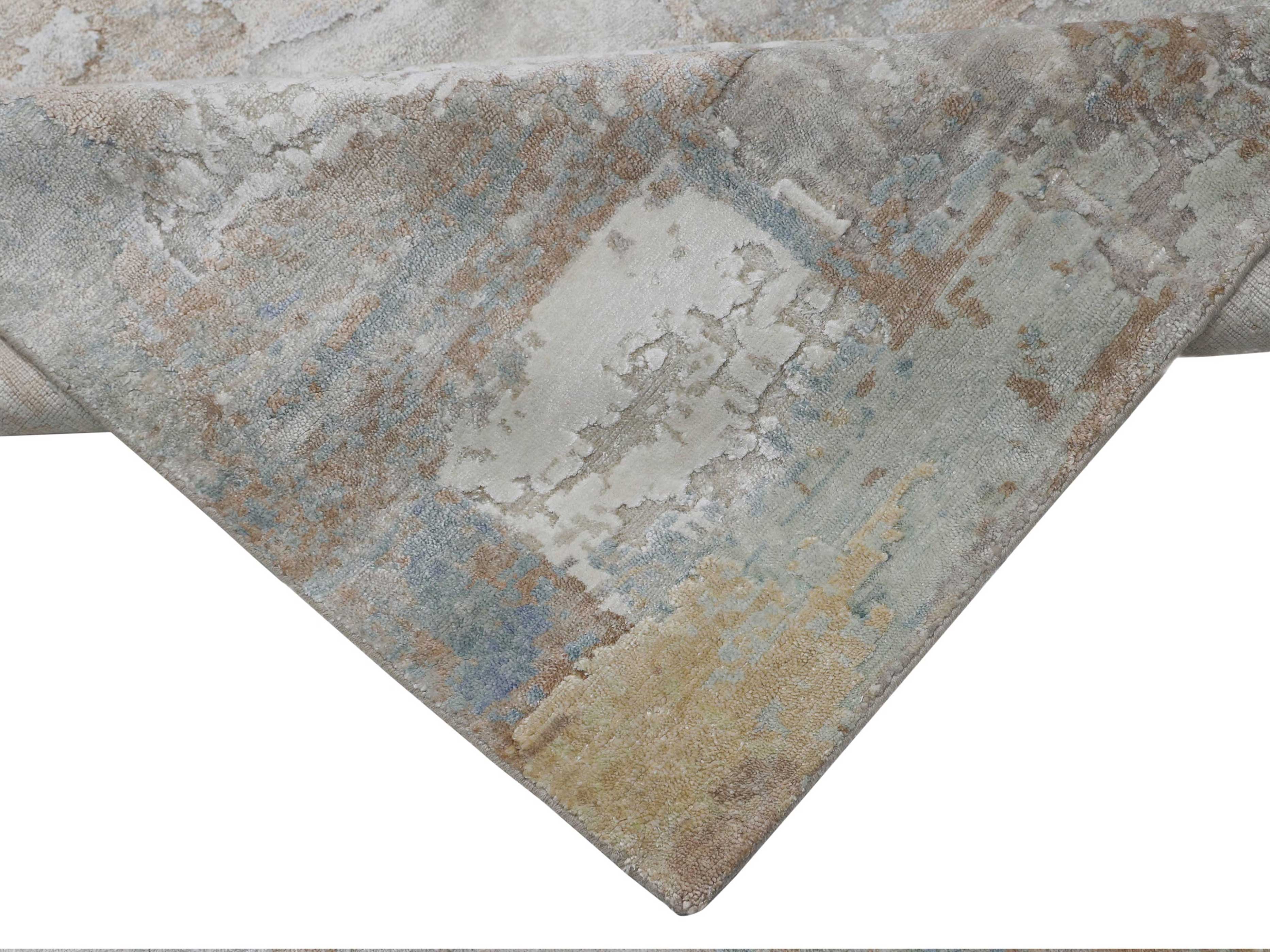 SAGAMORE | 5.6' x 8' FT | MODERN RUGS | IVORY-BLUE COLOR