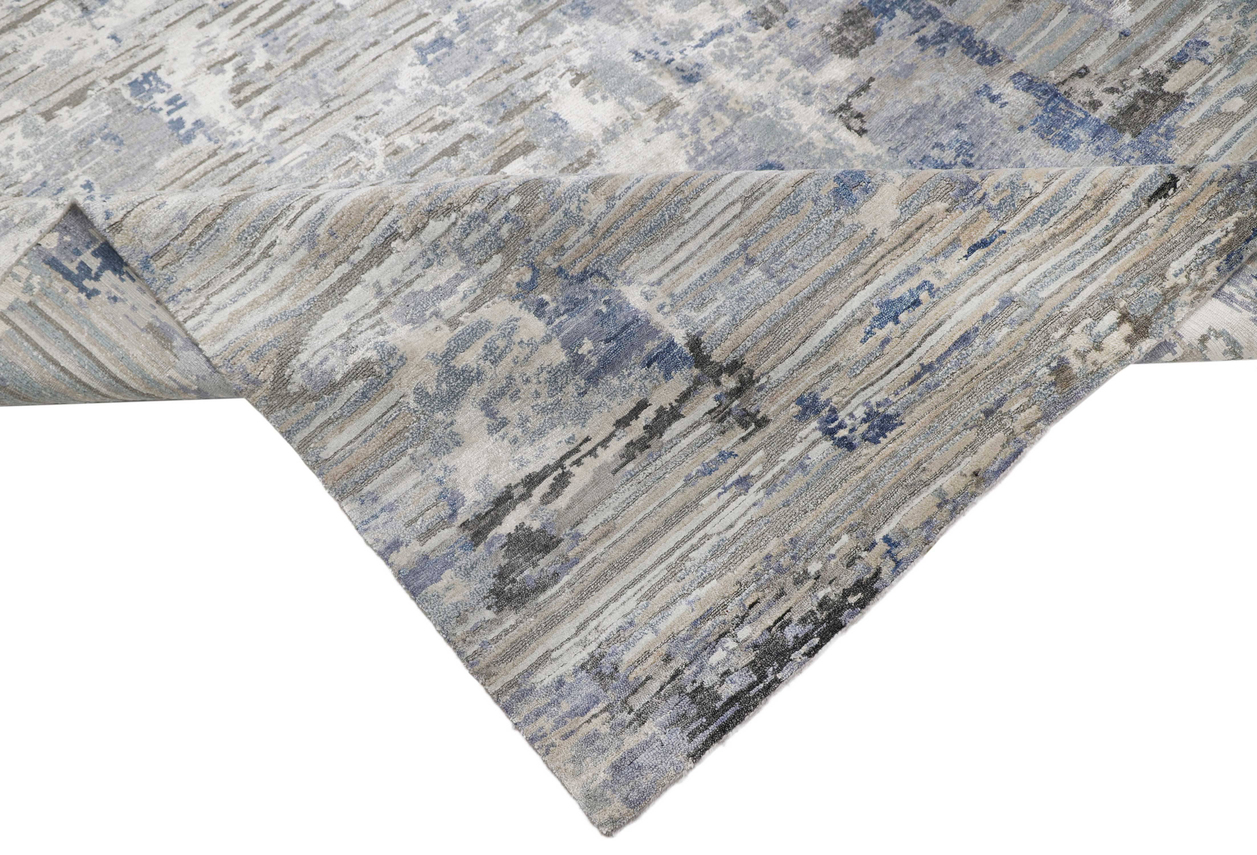 PEGASUS | 8' x 10' FT | MODERN RUGS | SILVER/BLUE COLOR