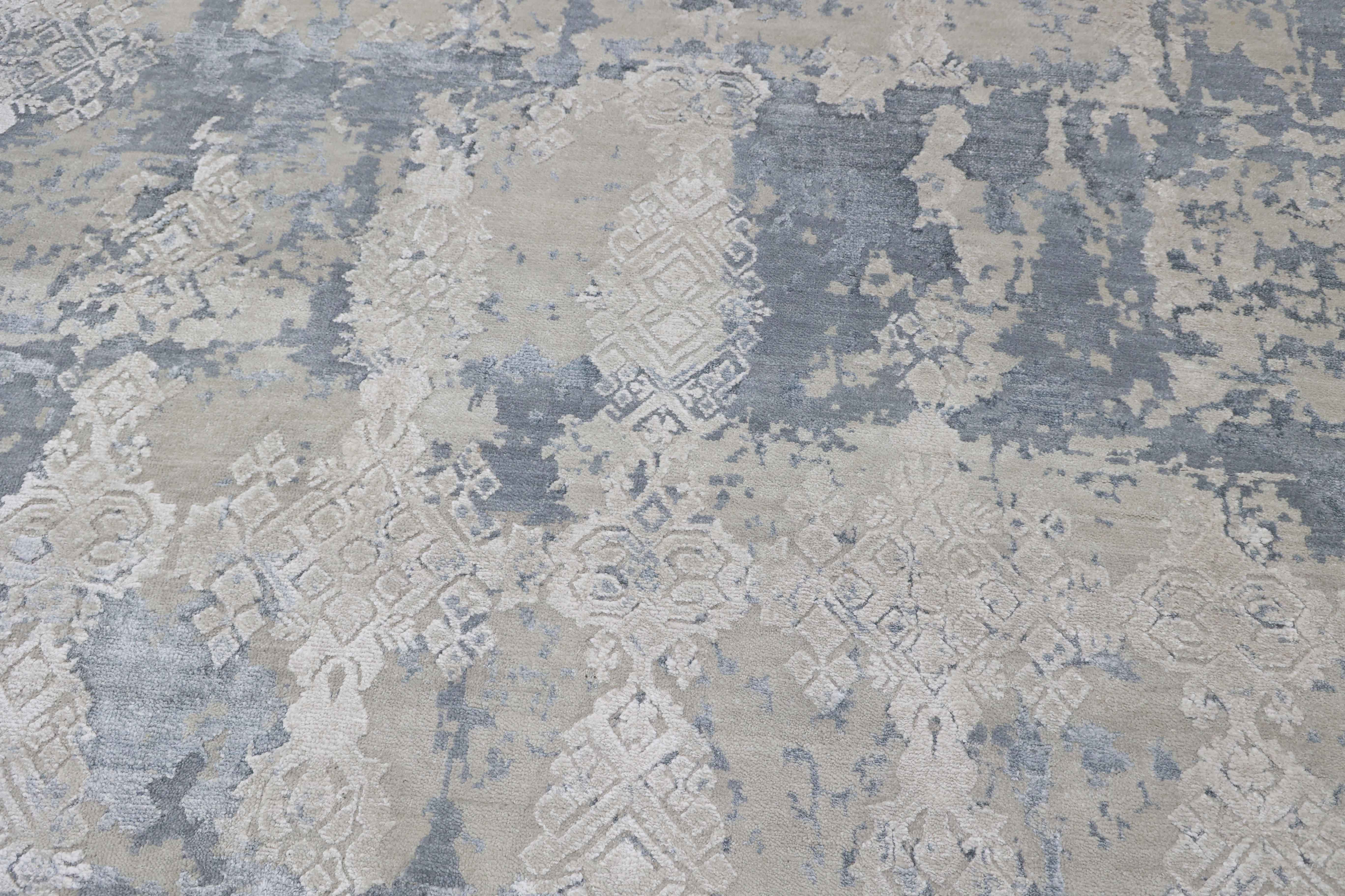 FRANCA | 8' x 10' FT | TRADITIONAL RUGS IVORY | BLUE COLOR