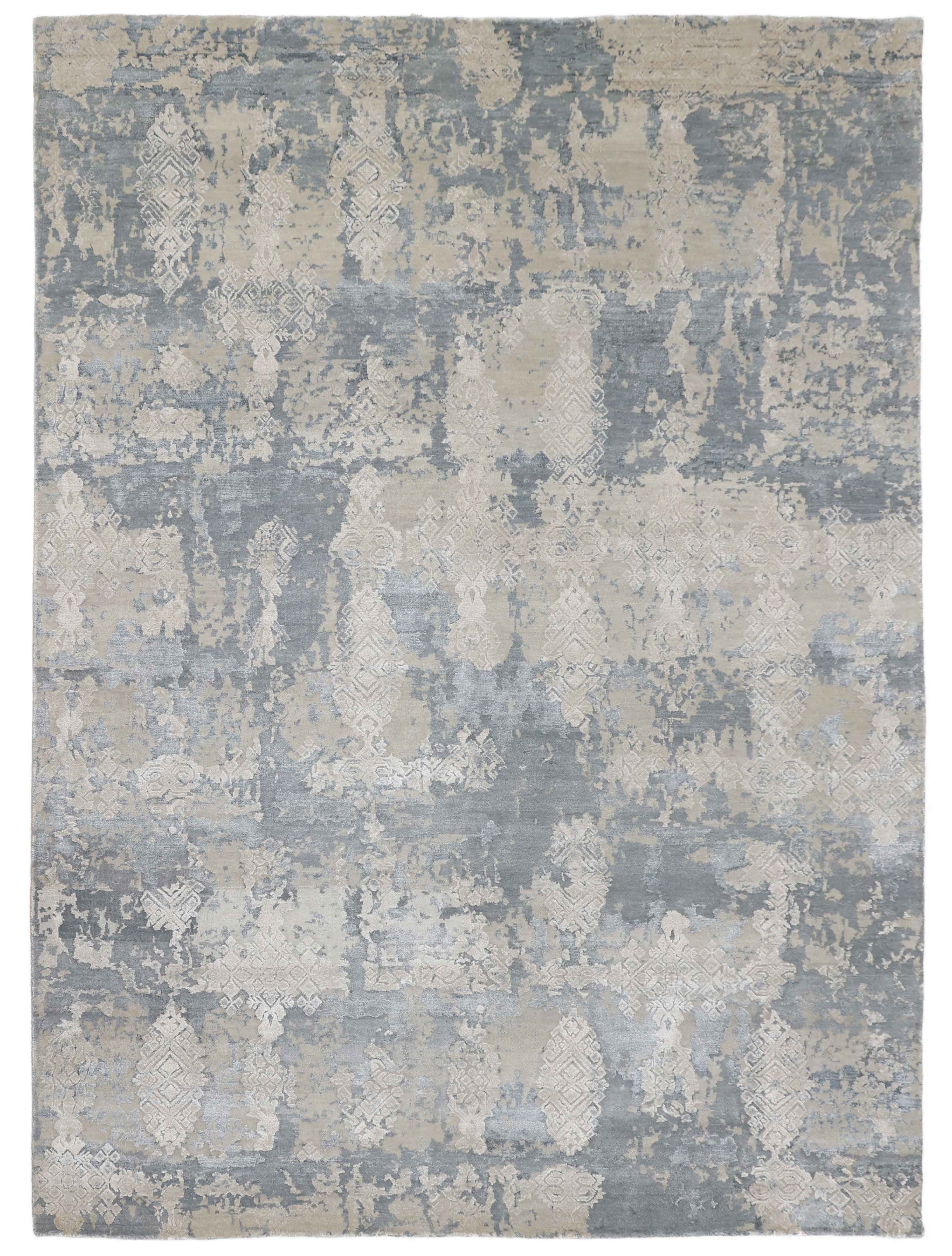 FRANCA | 8' x 10' FT | TRADITIONAL RUGS IVORY | BLUE COLOR