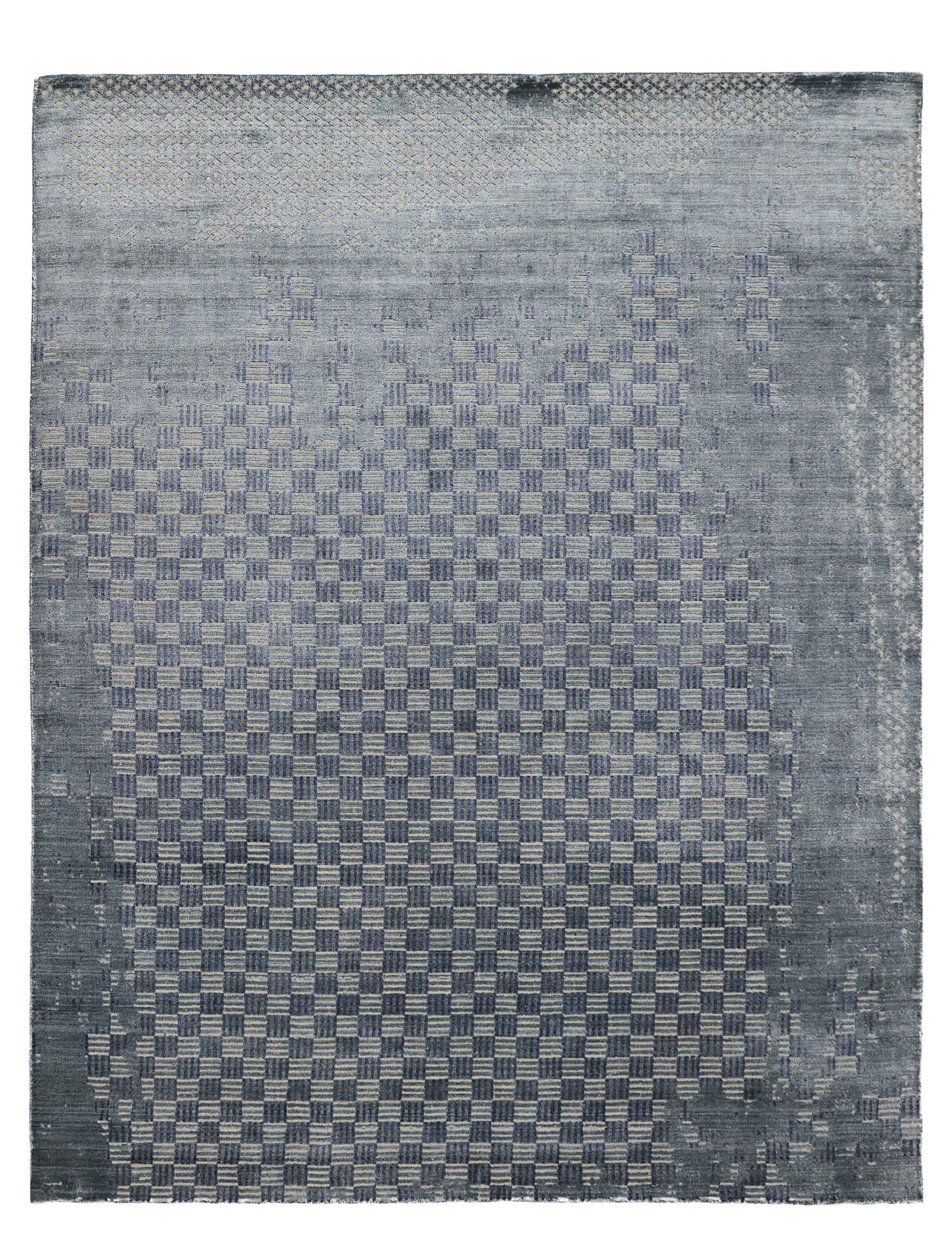 ELKONIN | 6'x 9' FT | 8' x 10' FT | MODERN RUGS | IVORY-BLUE COLOR