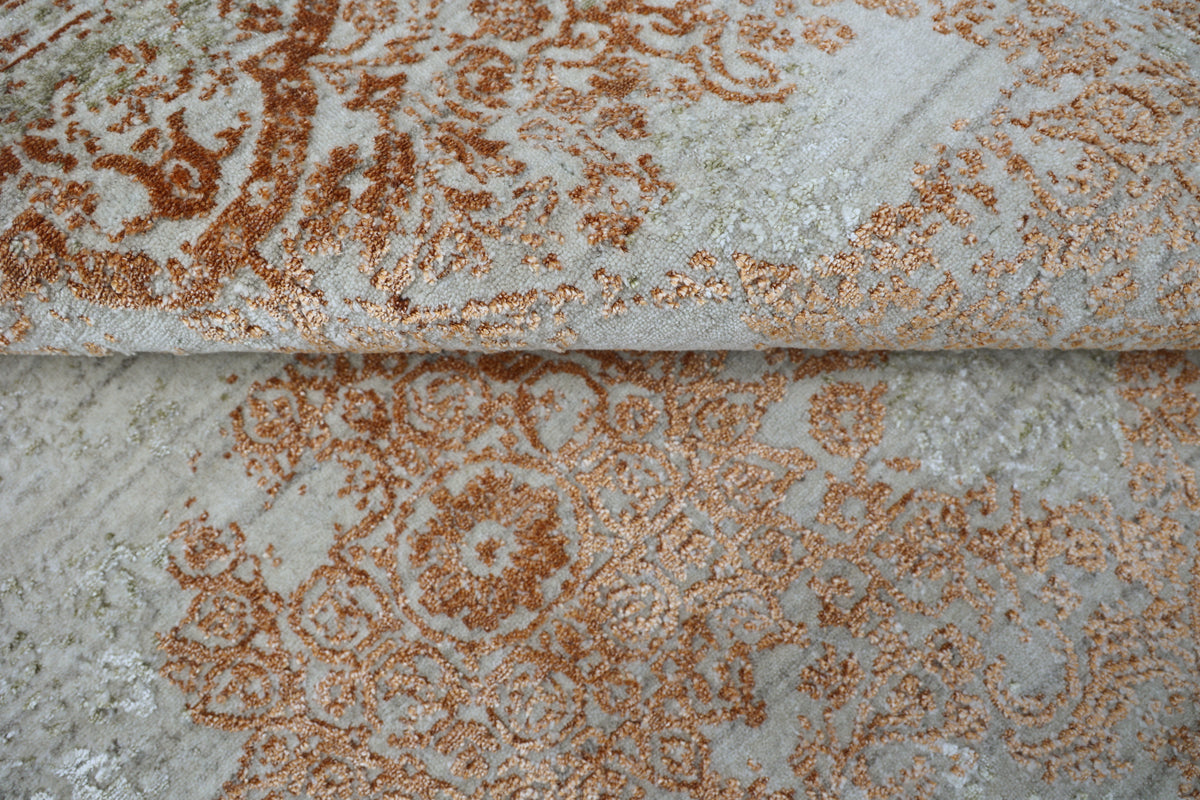 NURAY| 6' x 8' FT  | TRANSITIONAL RUGS | IVORY ORANGE COLOR