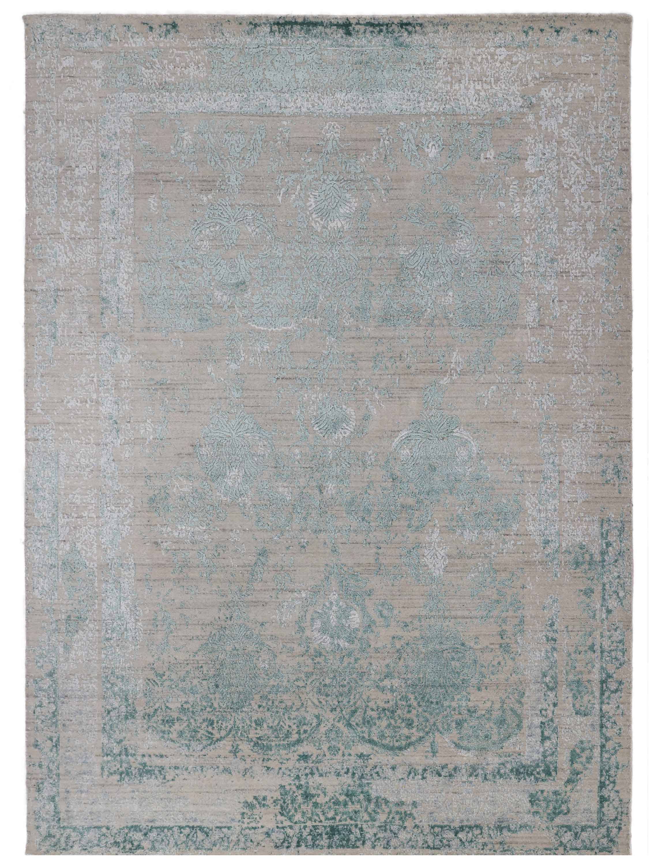 SOMBER | 6' x 9' FT |  8' x 10' FT | TRADITIONAL RUGS | IVORY-TURQUOISE COLOR