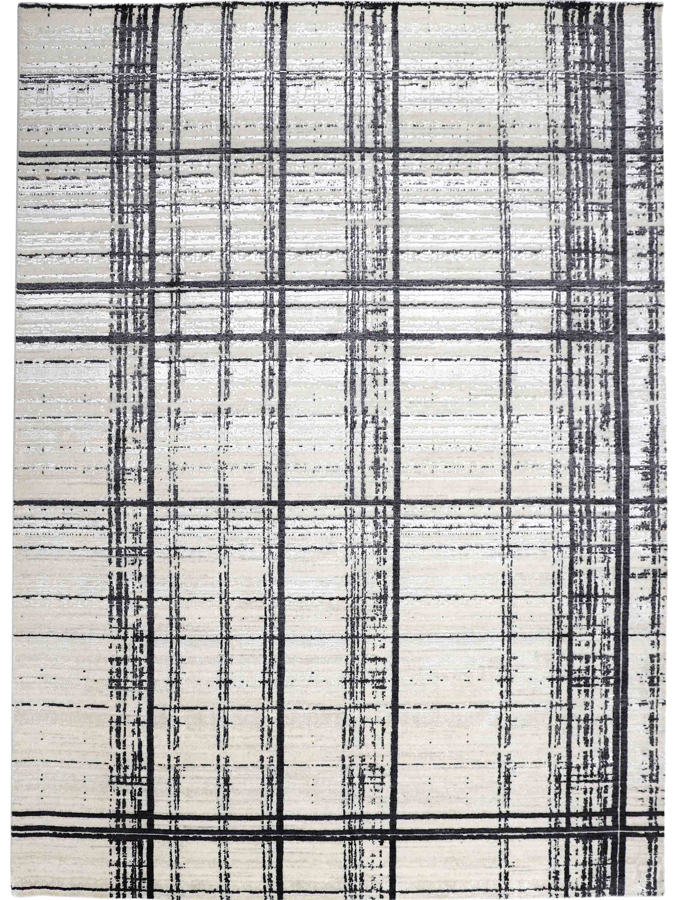 GRIDLUXE | 4' x 6' FT | MODERN RUGS | BLACK/IVORY COLOR