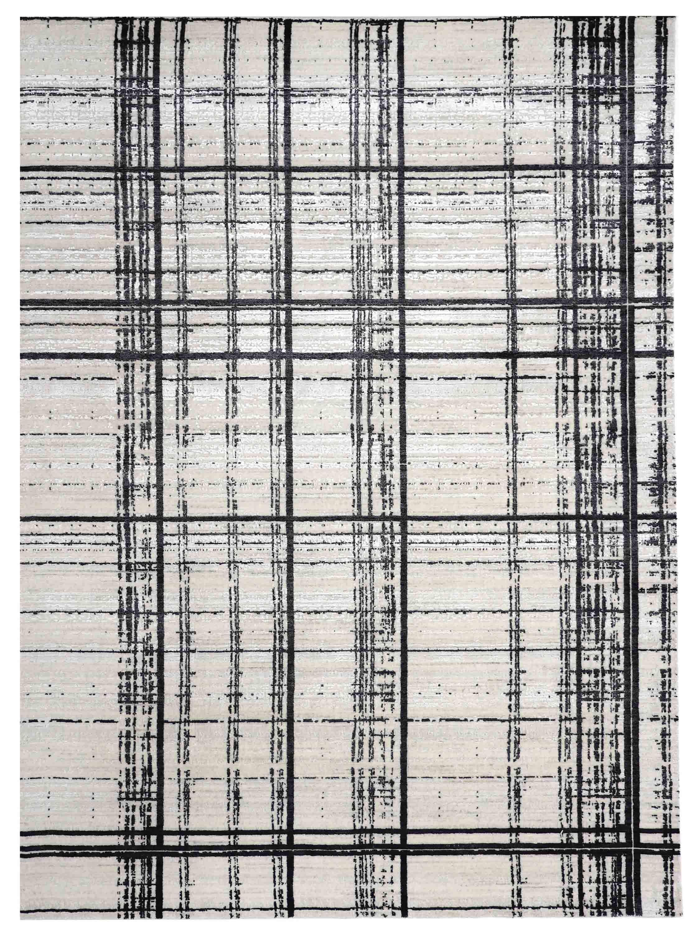 SIGNATURE BLOOM SERIES | 4' x 6' FT | MODERN RUGS | BLACK/IVORY COLOR