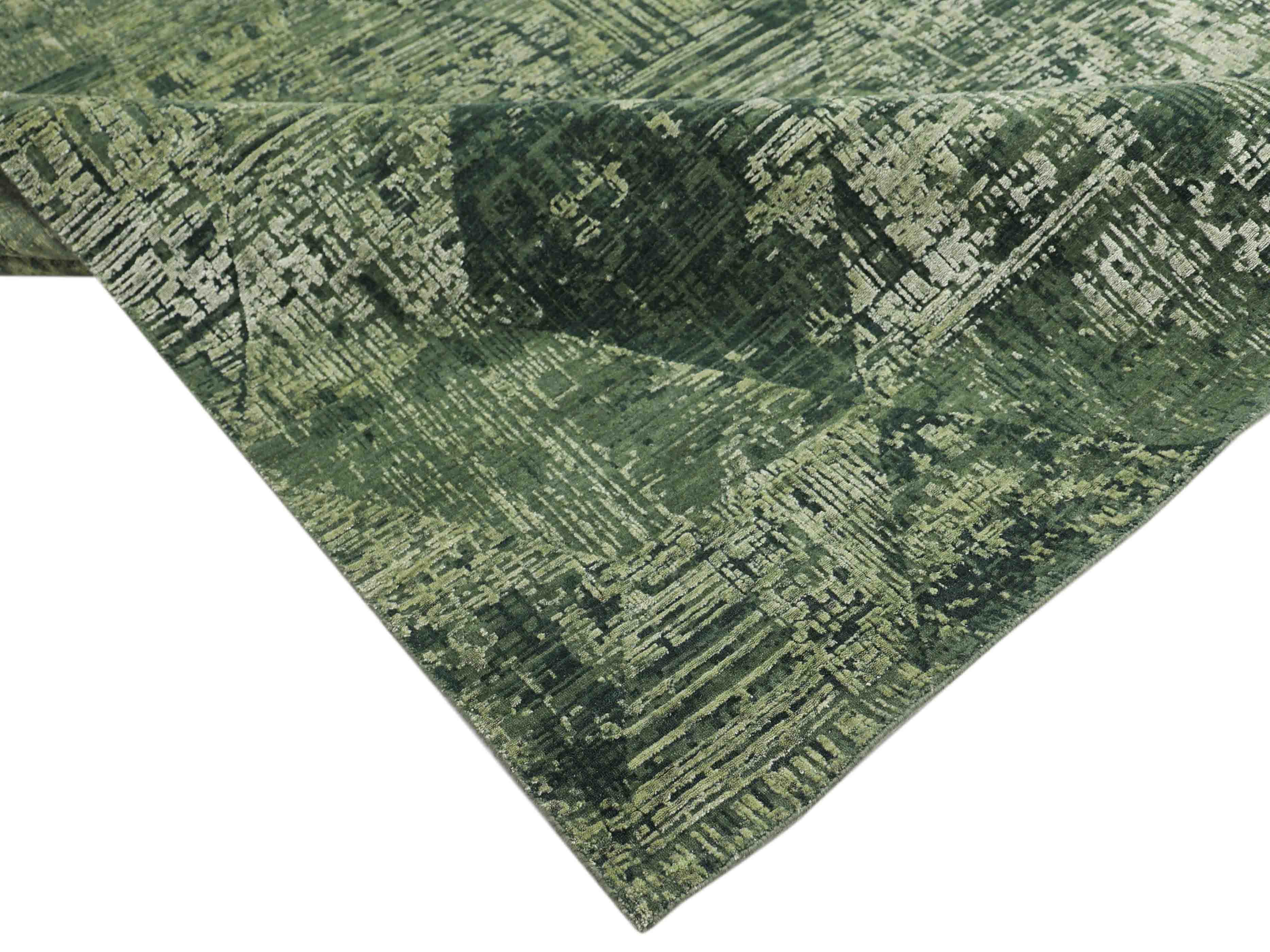 LINOAK | 8' x 10' FT | MODERN RUGS | DK GREEN COLOR