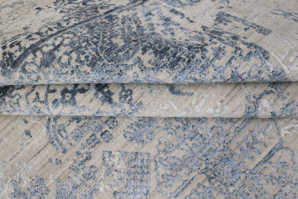 LACUNA | 6' x 9' FT  | TRANSITIONAL RUGS | IVORY BLUE COLOR