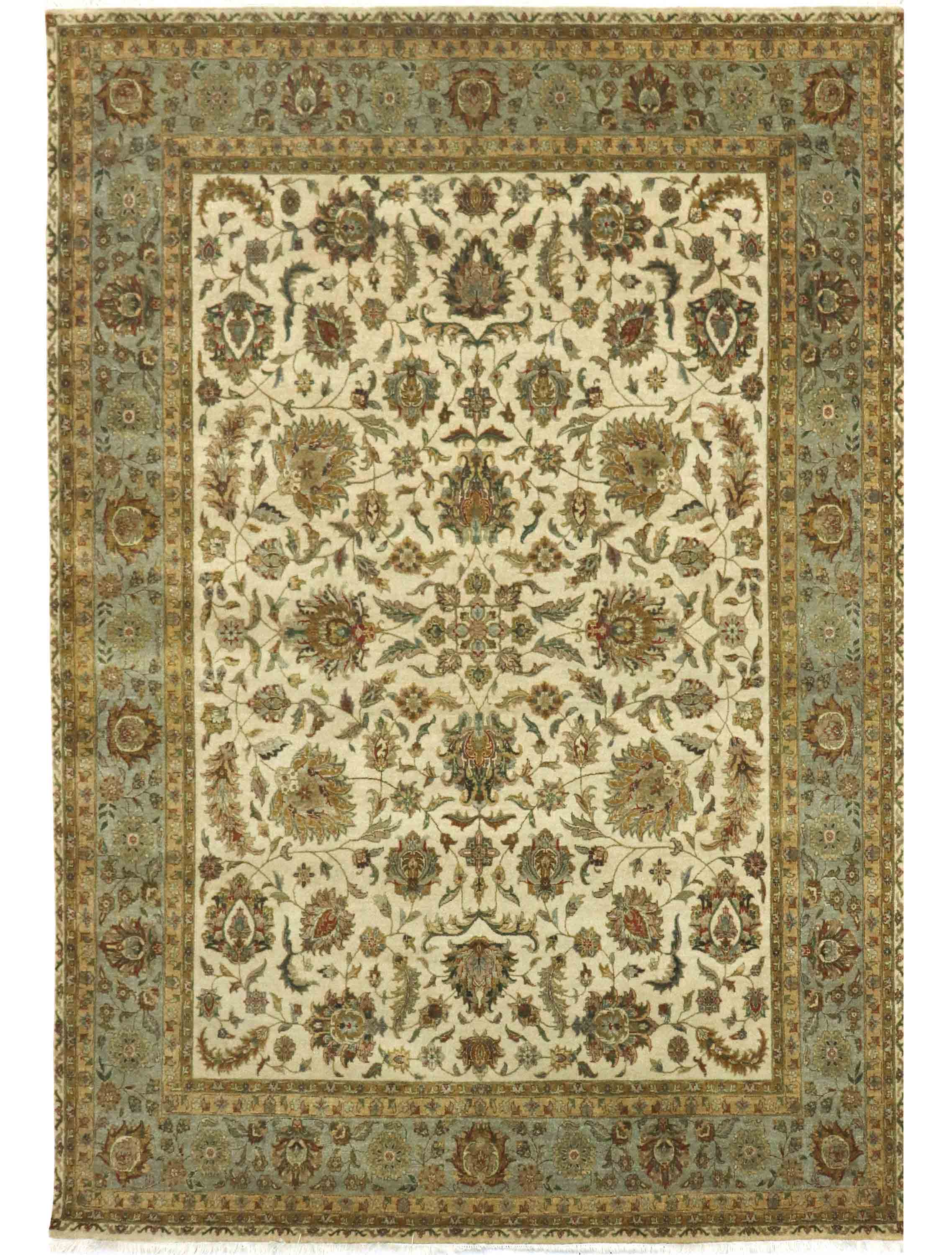 SAFAVIEH | 8' x 10' FT | TRADITIONAL RUGS | LIGHT GREEN - IVORY COLOR