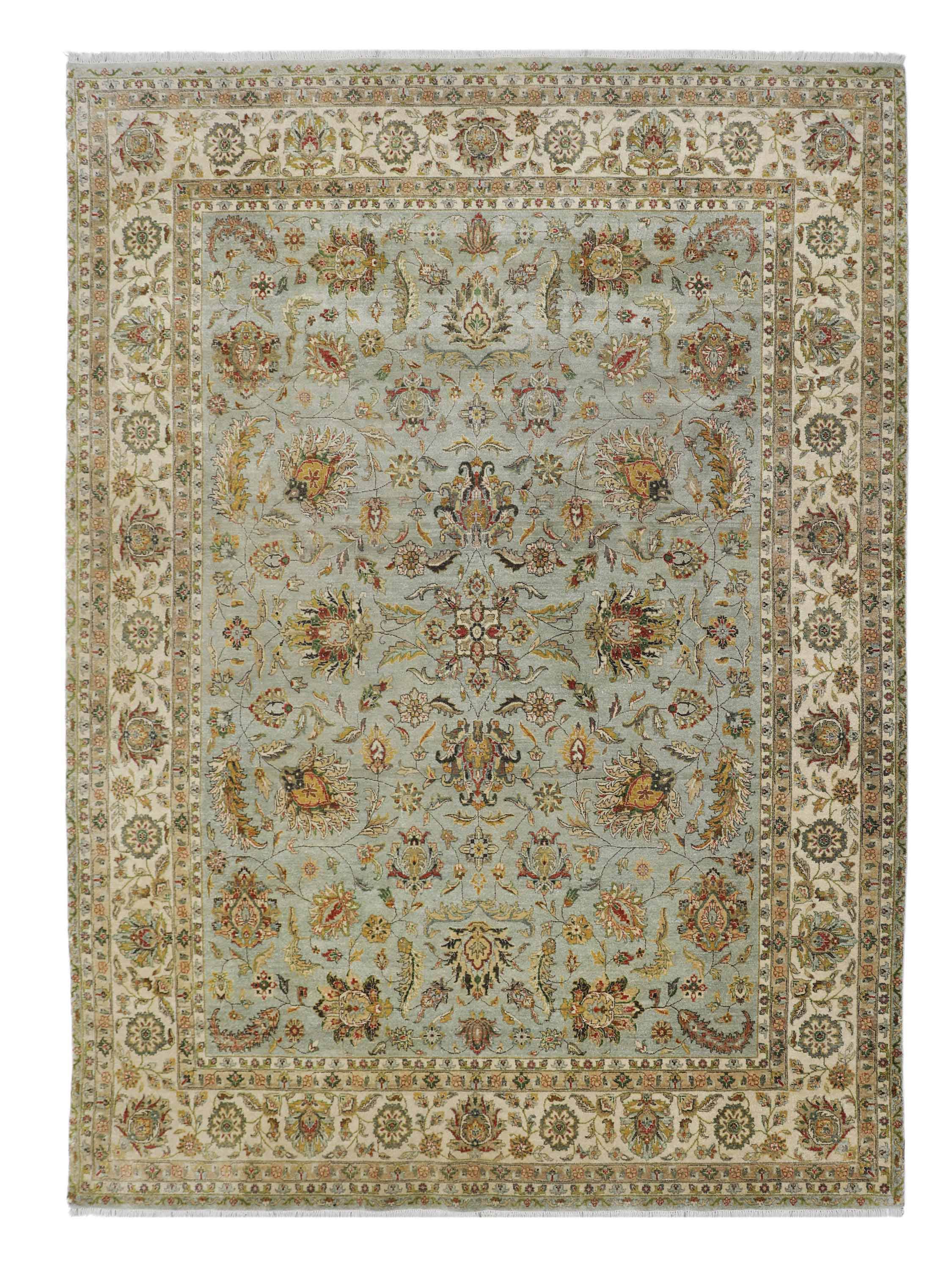 SUMMIT | 8' x 10' FT | TRADITIONAL RUGS | LIGHT GREEN - IVORY COLOR