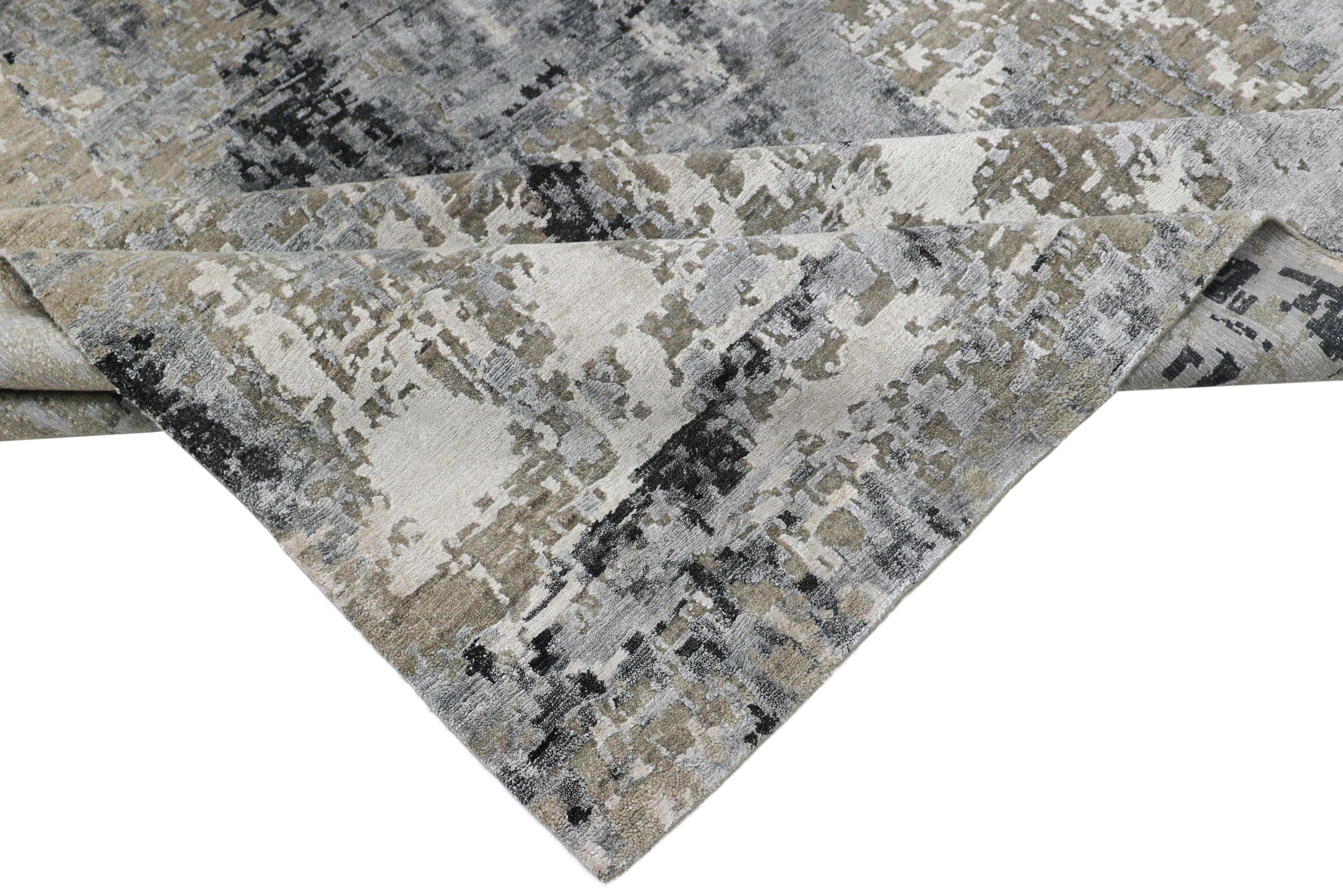 QUEST | 5.6' x 8' FT | MODERN RUGS | SILVER-CHARCOAL COLOR