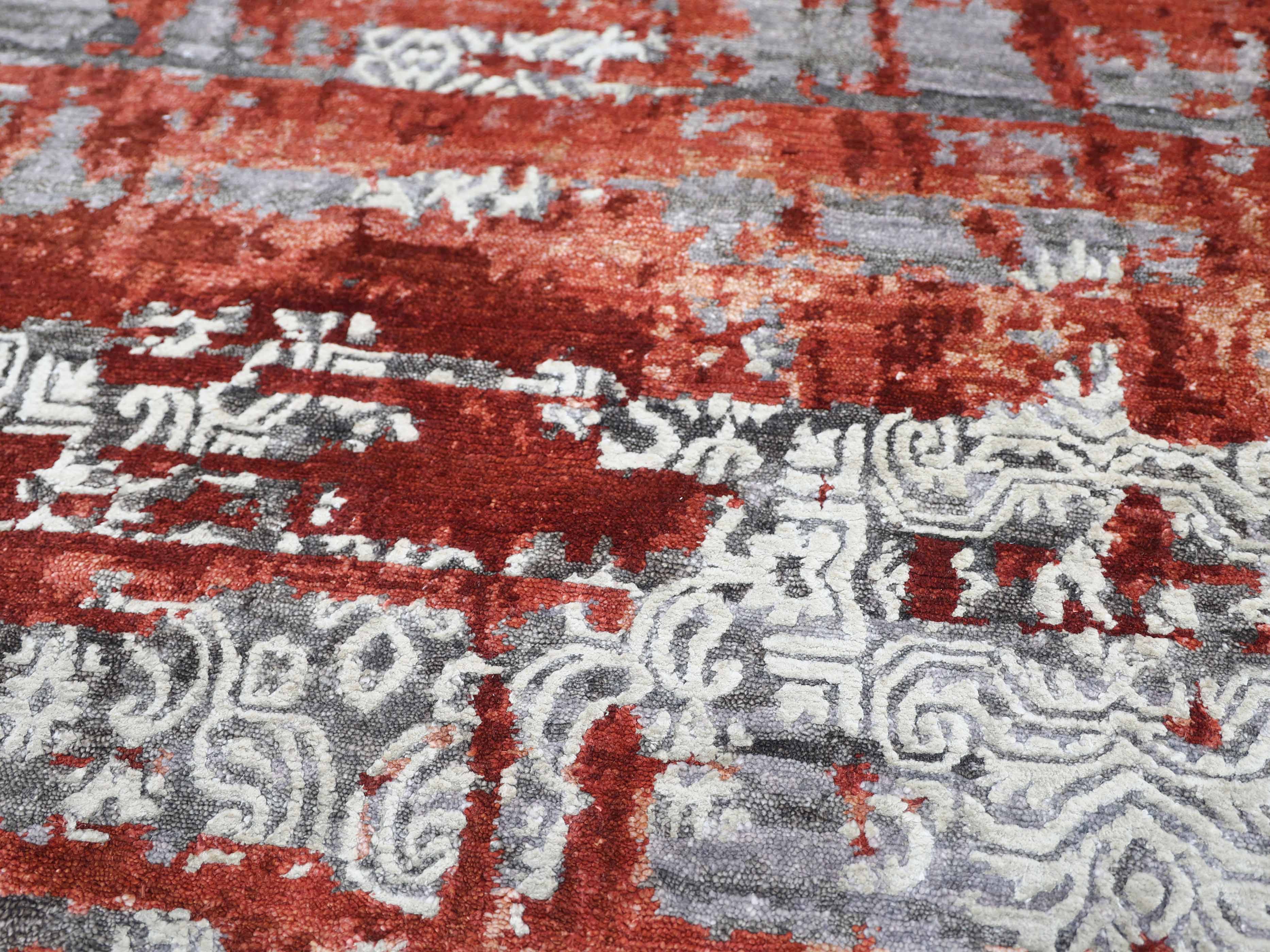 SIENNE | 5'6" x 8' FT | MODERN RUGS | BROWN - RED COLOR