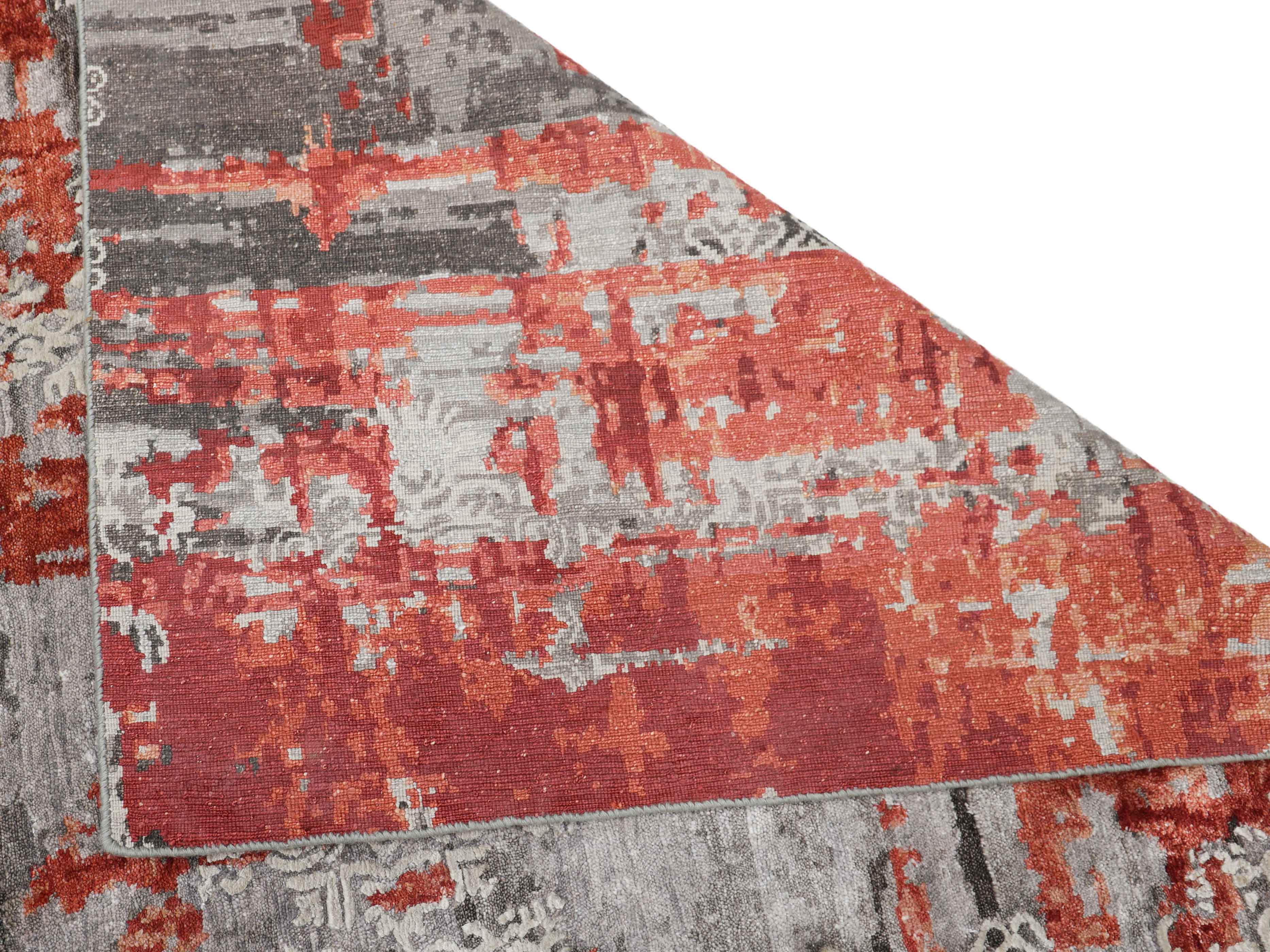 SIENNE | 5'6" x 8' FT | MODERN RUGS | BROWN - RED COLOR