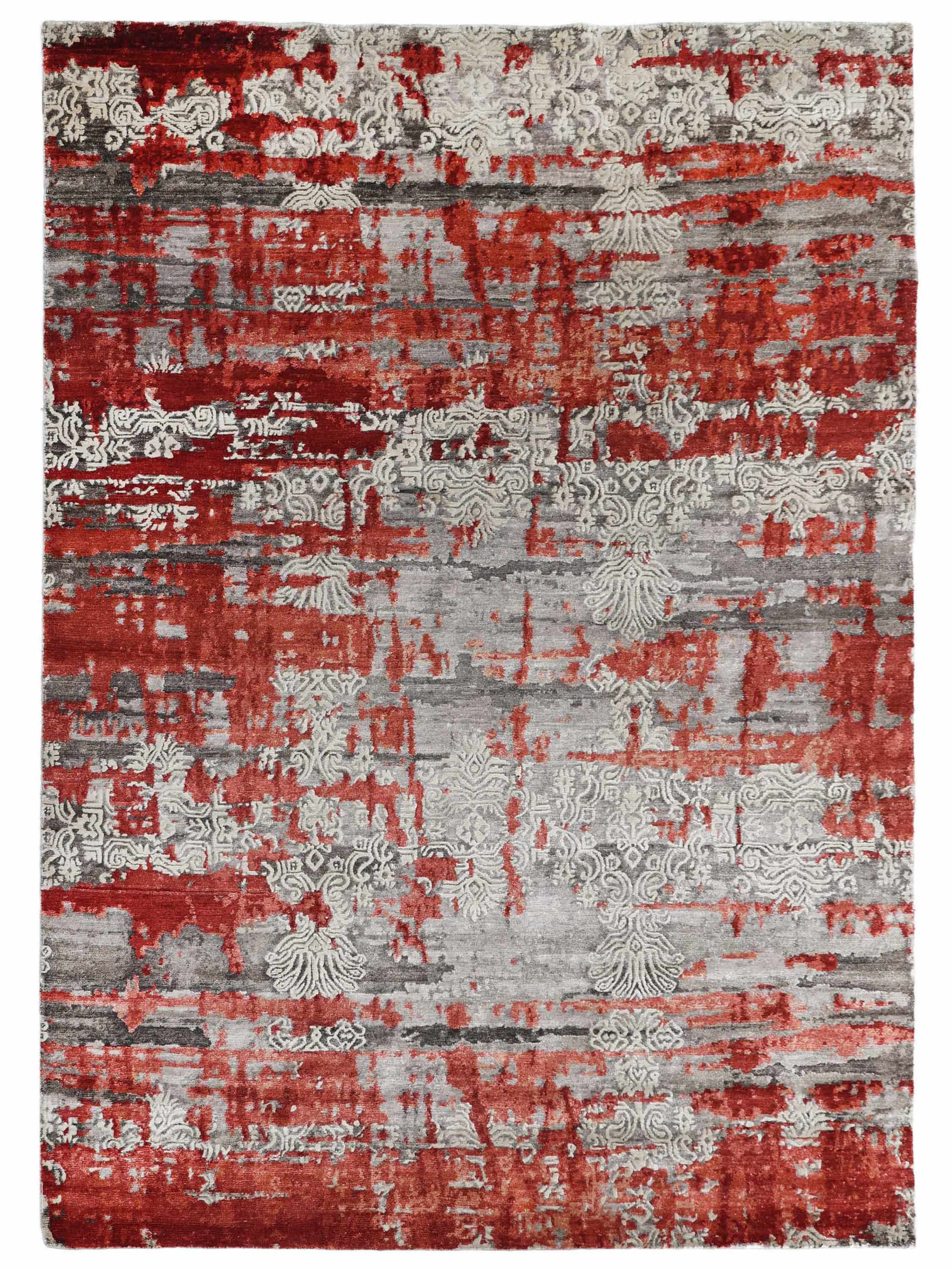 SIENNE | 5'6" x 8' FT | MODERN RUGS | BROWN - RED COLOR