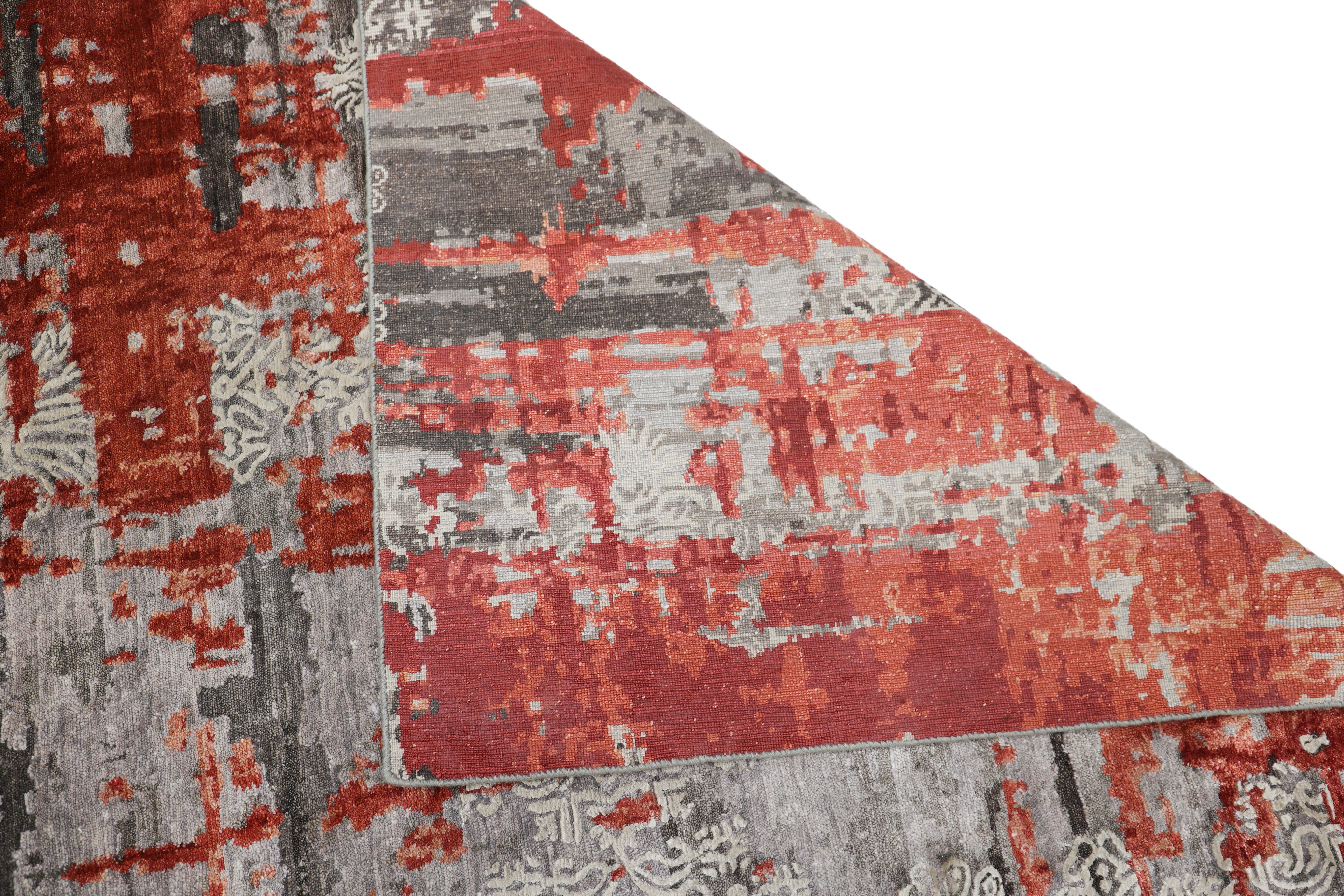 SIENNE | 5'6" x 8' FT | MODERN RUGS | BROWN - RED COLOR