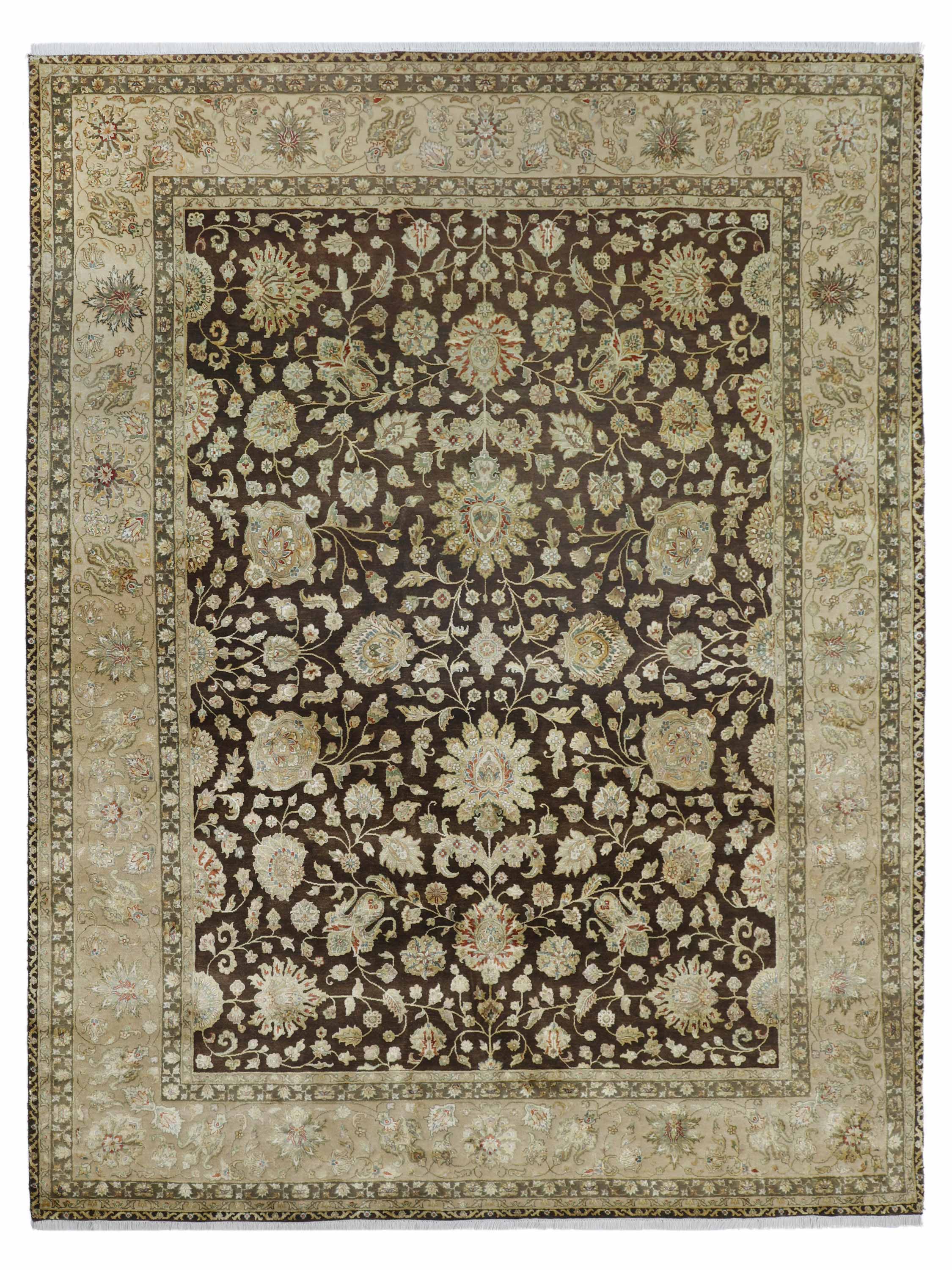 SAPPHIRE | 8' x 10' FT | 9' x 12' FT | TRADITIONAL RUGS | BROWN | IVORY COLOR