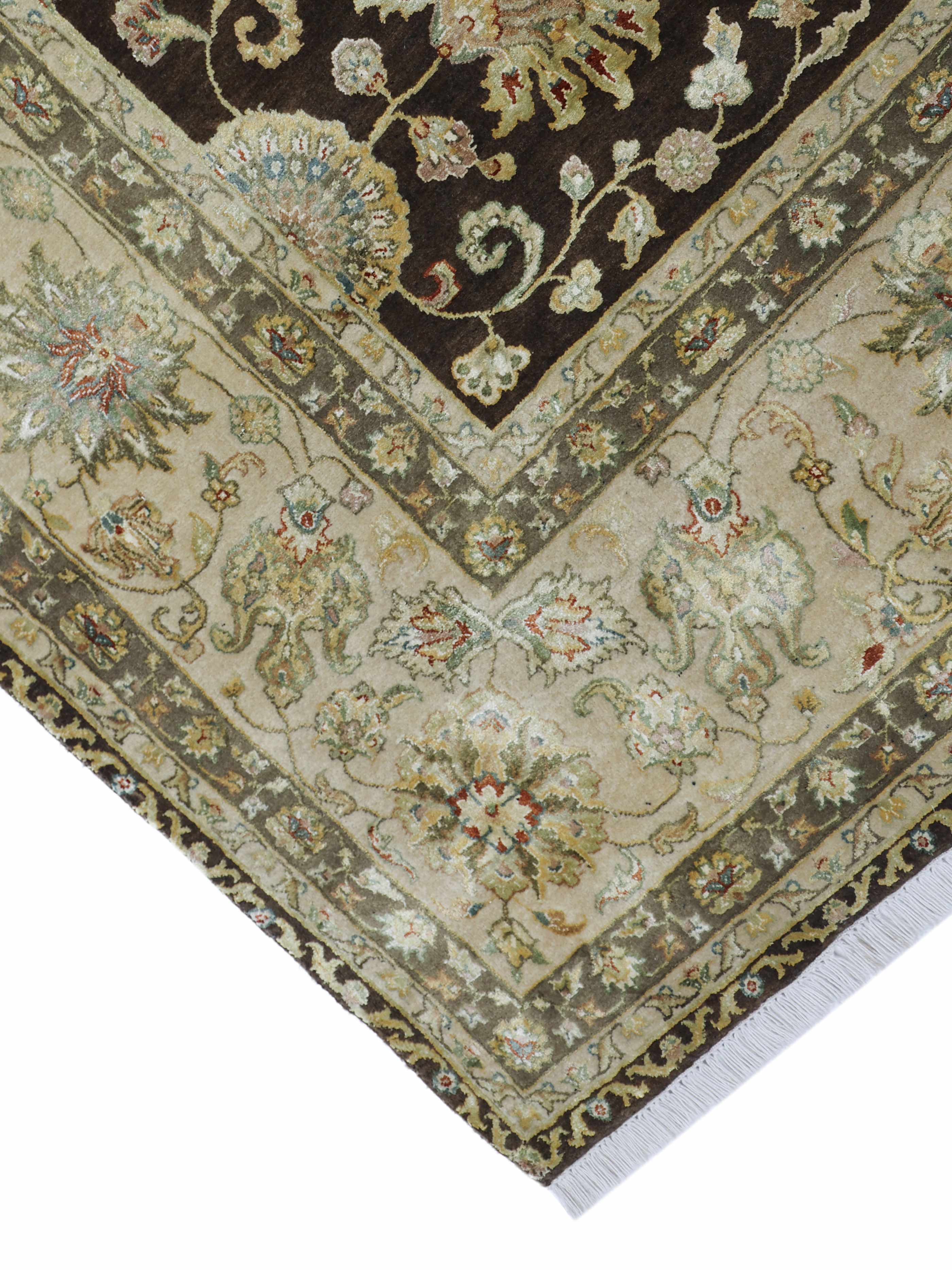 SAPPHIRE | 8' x 10' FT | 9' x 12' FT | TRADITIONAL RUGS | BROWN | IVORY COLOR