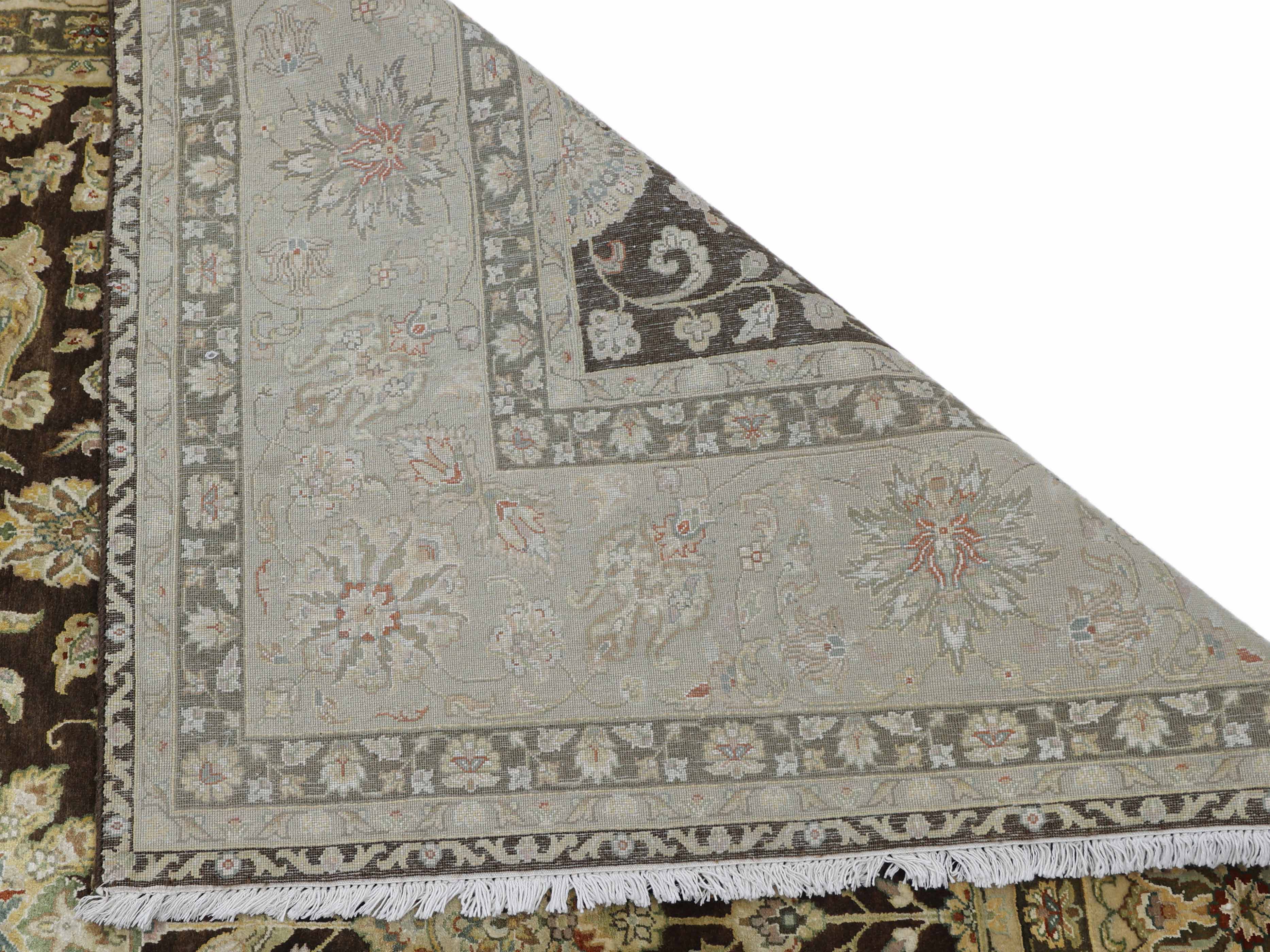 SAPPHIRE | 8' x 10' FT | 9' x 12' FT | TRADITIONAL RUGS | BROWN | IVORY COLOR