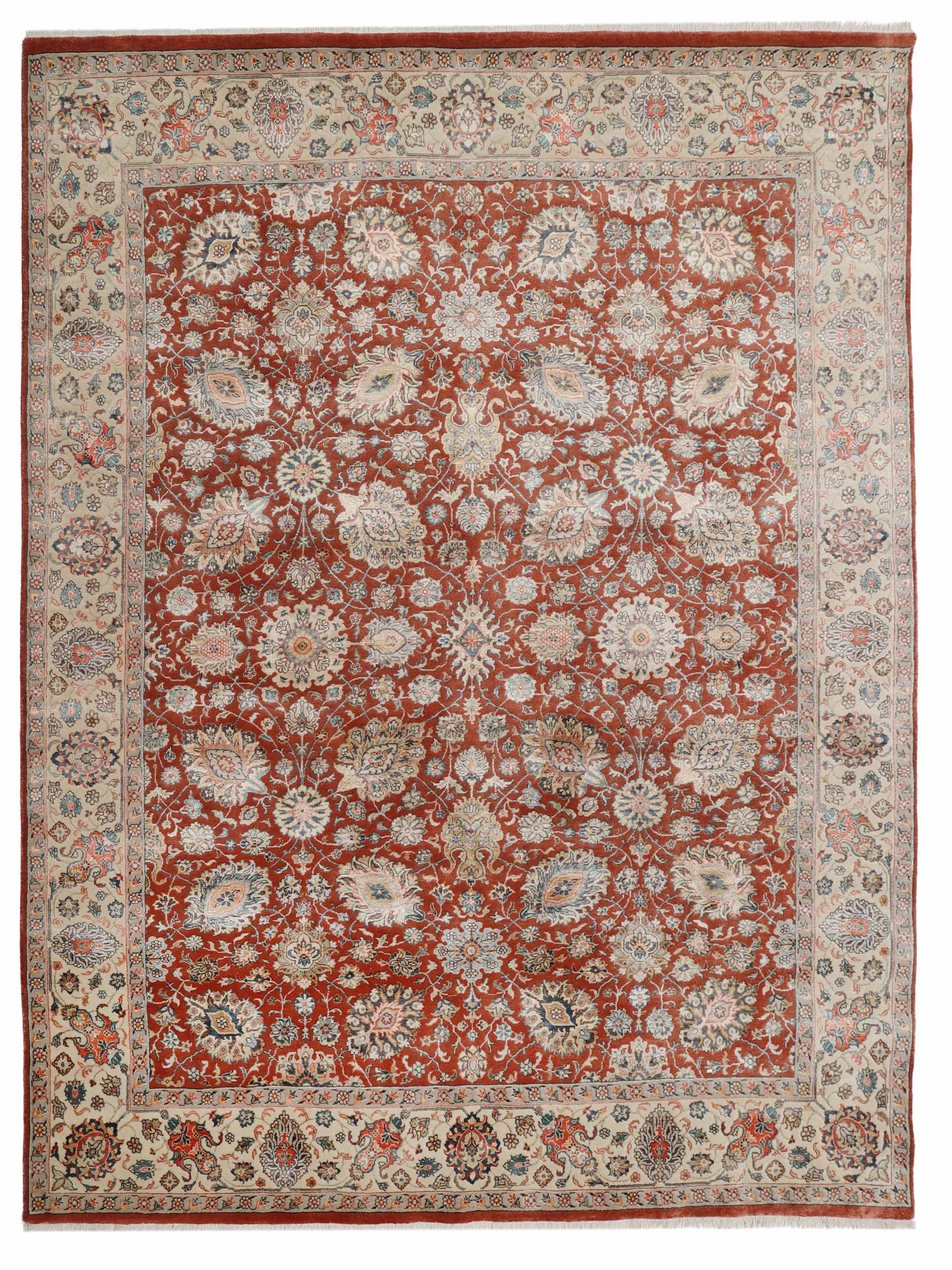 MAROON | 8' x 10' FT | TRADITIONAL RUGS | RUST| IVORY COLOR