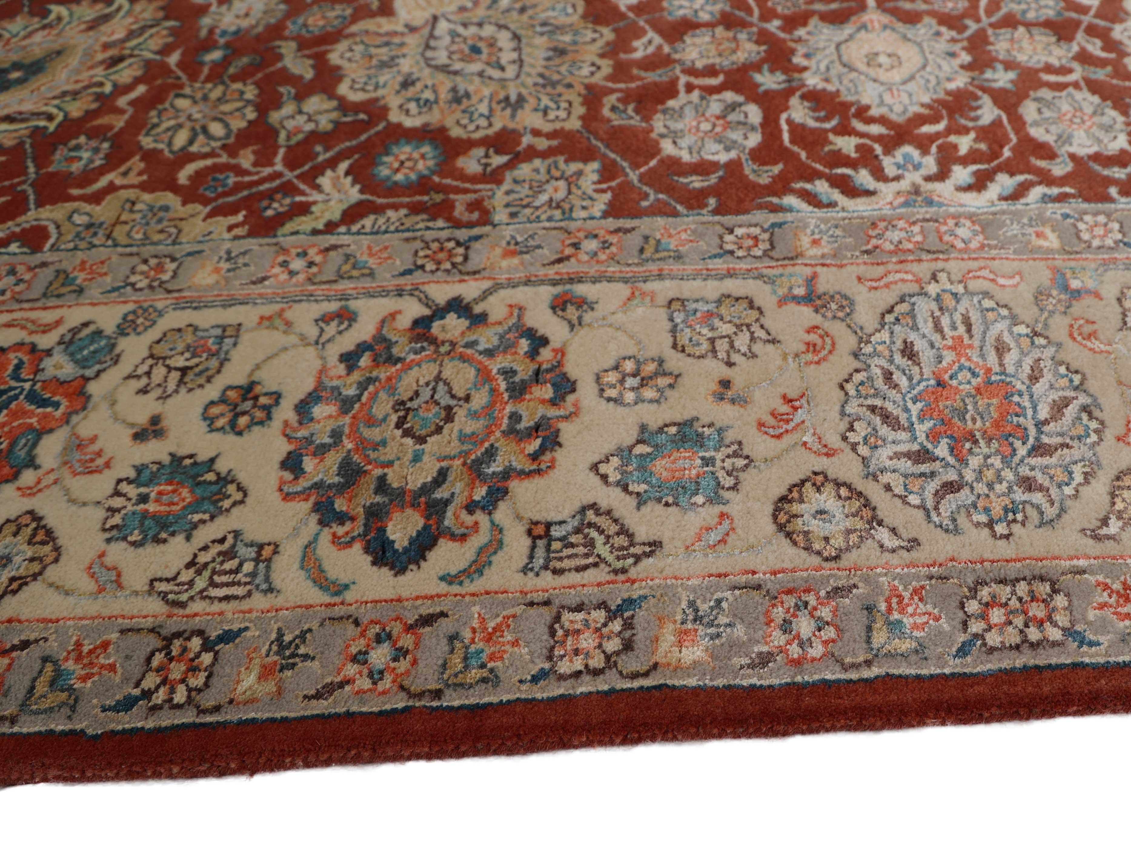 MAROON | 8' x 10' FT | TRADITIONAL RUGS | RUST| IVORY COLOR