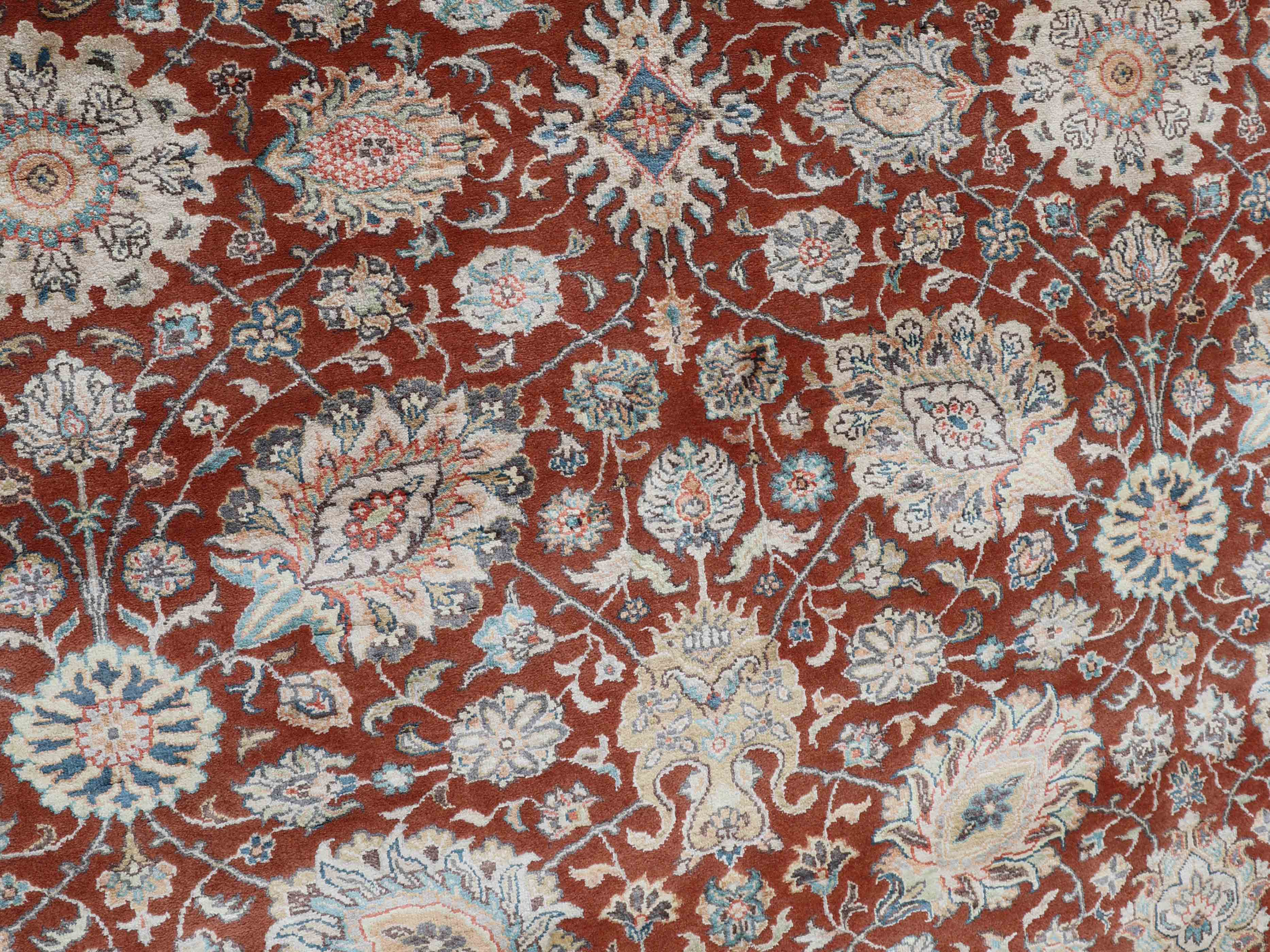 MAROON | 8' x 10' FT | TRADITIONAL RUGS | RUST| IVORY COLOR