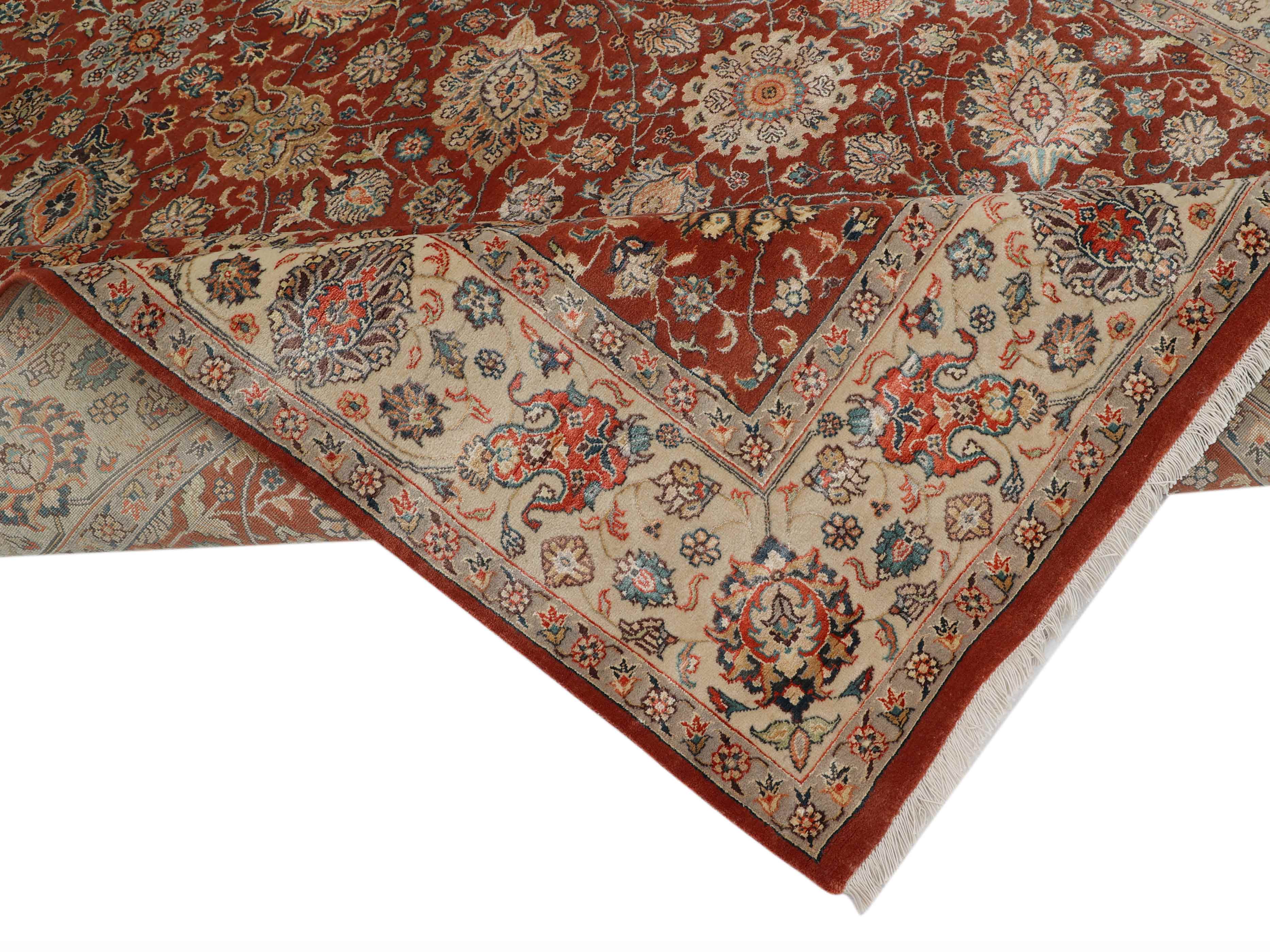 MAROON | 8' x 10' FT | TRADITIONAL RUGS | RUST| IVORY COLOR