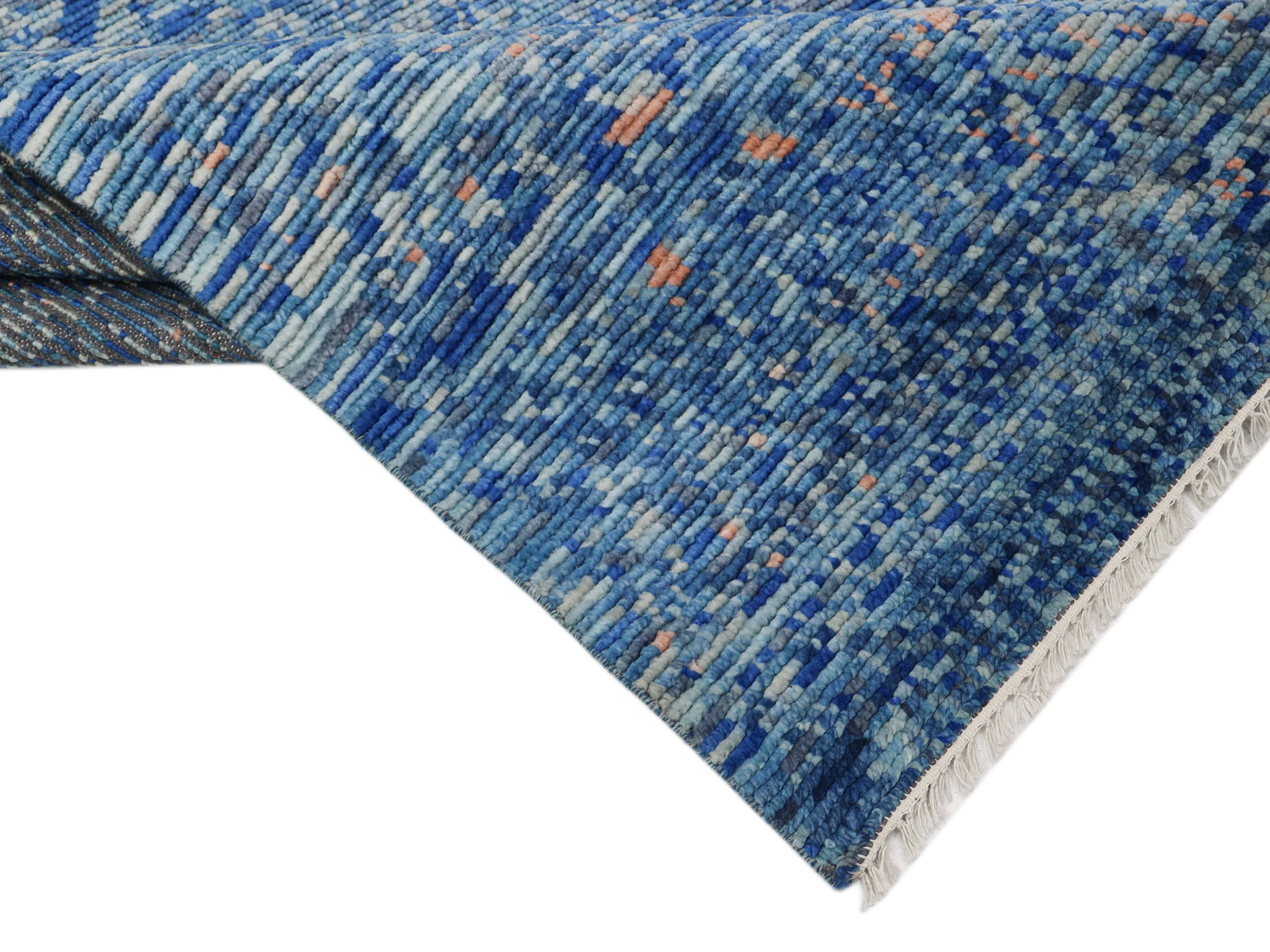 POTPOURRI | 5'5" x 9'3" FT | MODERN RUGS | BLUE COLOR