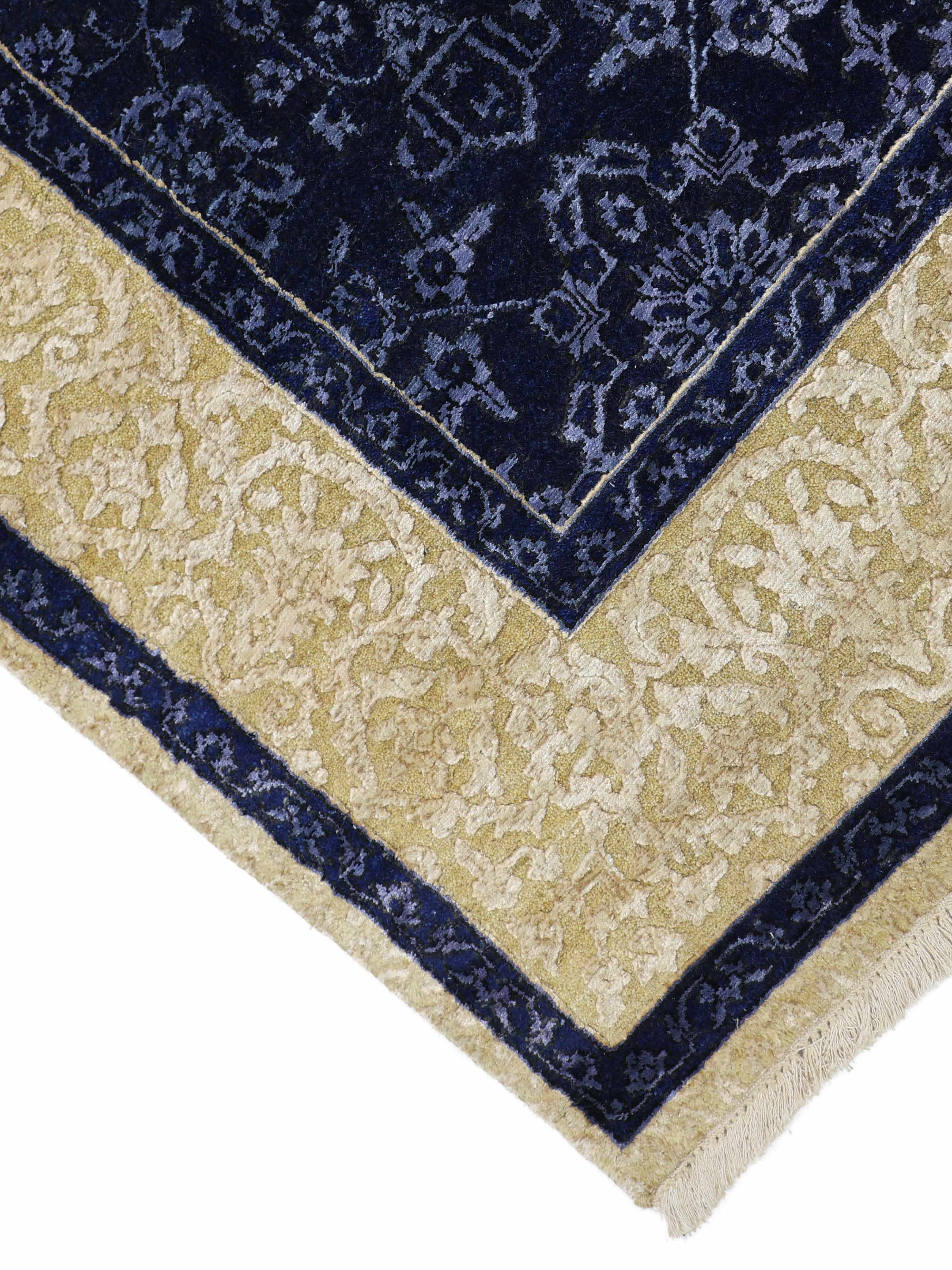 MONROE | 5' x 7' FT | TRADITIONAL RUGS | BLUE - IVORY COLOR